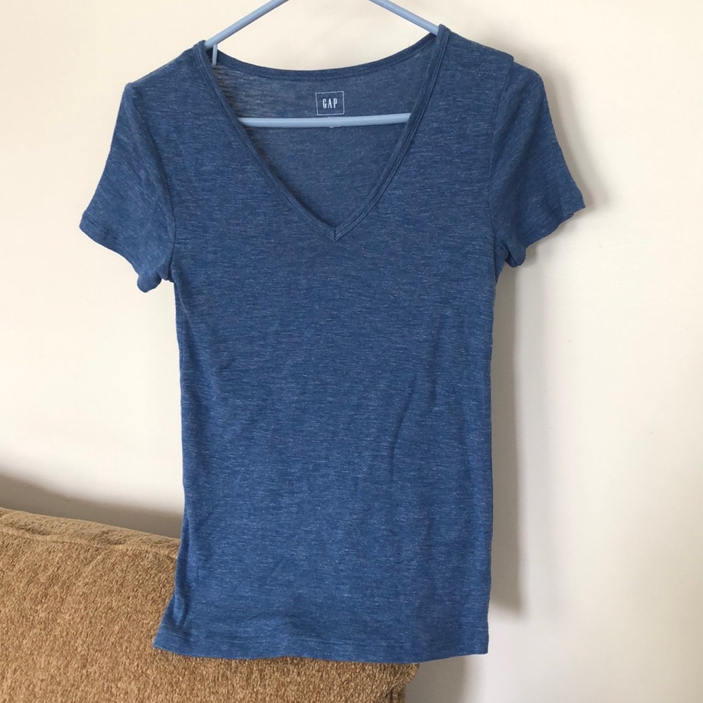 Blue v neck t shirt